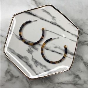 NEW Acrylic Tortoise Hoop Earrings